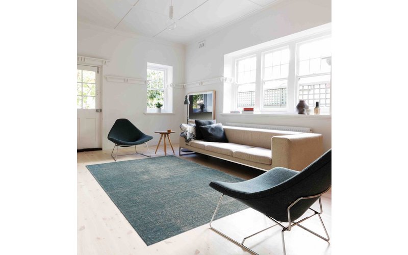 Mace 30 - Vintage vloerkleed in Turquoise kleurstelling