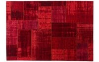 Pognum 45 - Uniek vintage vloerkleed in rode kleurstelling
