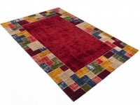 Gaia 45 - Vintage vloerkleed in Rood en Multi kleuren