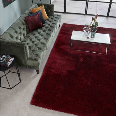 Afrikaanse Gentleman vriendelijk Hardheid Prachtig Bordeaux rood Hoogpolig vloerkleed - Ross 47 - Floorpassion.nl