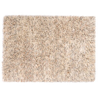 Floorpassion Brussel 21 - Hoogpolig wollen vloerkleed in Beige en Grijsblauwe tinten