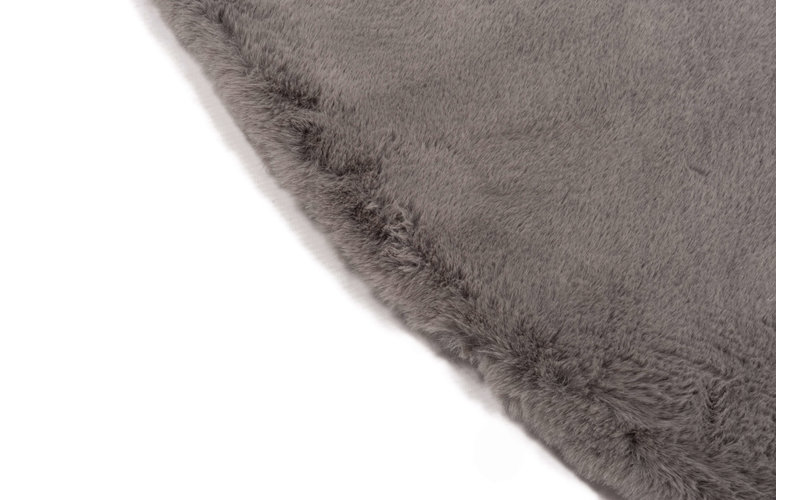 Fay Soft Dark Grey - Rond vloerkleed zacht