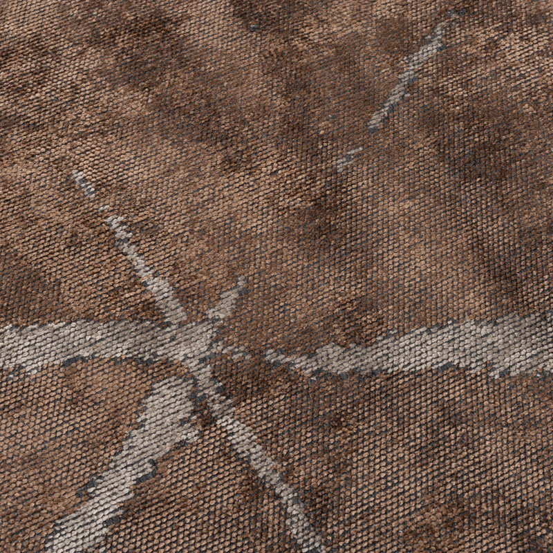 Velours vintage vloerkleed - Radisson 18 - Beige bruin