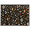 Fred van Leer Bolivian Etis Black 25 - Stoer kleed met Azteken print by Fred van Leer