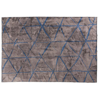 Floorpassion Velours vintage vloerkleed - Radisson 22 - Bruin/grijs met blauw
