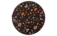 Bolivian Etis Black 25 - Rond Vloerkleed Floorpassion X Fred