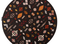 Bolivian Etis Black - Rond Vloerkleed Floorpassion X Fred