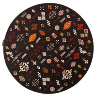 Fred van Leer Bolivian Etis Black 25 - Rond Vloerkleed Floorpassion X Fred