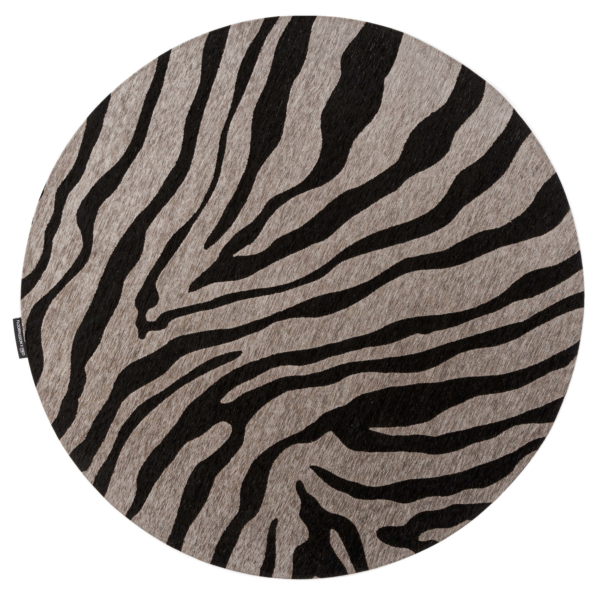 Lauw Nederigheid fysiek Rond vloerkleed - Serengeti Zebra - Floorpassion X Fred