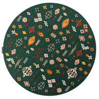 Fred van Leer Rond vloerkleed Bolivian Etis Smaragd Green 55 - Floorpassion X Fred