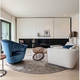 Floorpassion Sandro 15 - Rond hoogpolig vloerkleed