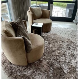 Floorpassion Chester 15 - Rond hoogpolig vloerkleed