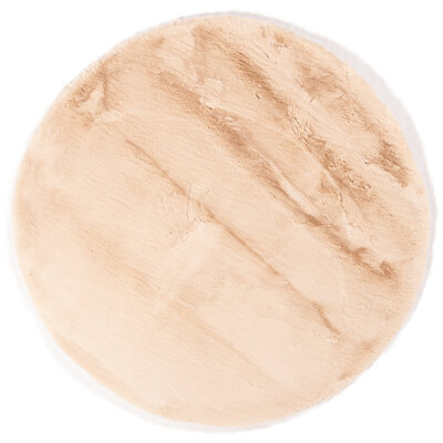 Fred van Leer Hampton Soft Cream 12 - Rond hoogpolig vloerkleed