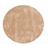 Floorpassion Sandro 12 - Rond hoogpolig vloerkleed in beige