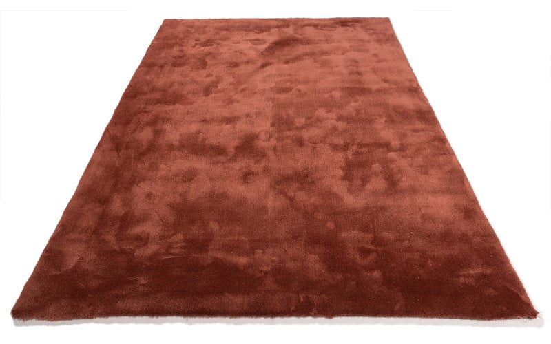 Sandro 63  - Modern hoogpolig vloerkleed in Barn Red