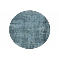 Floorpassion Réal 33 - Rond Vintage vloerkleed in turquoise