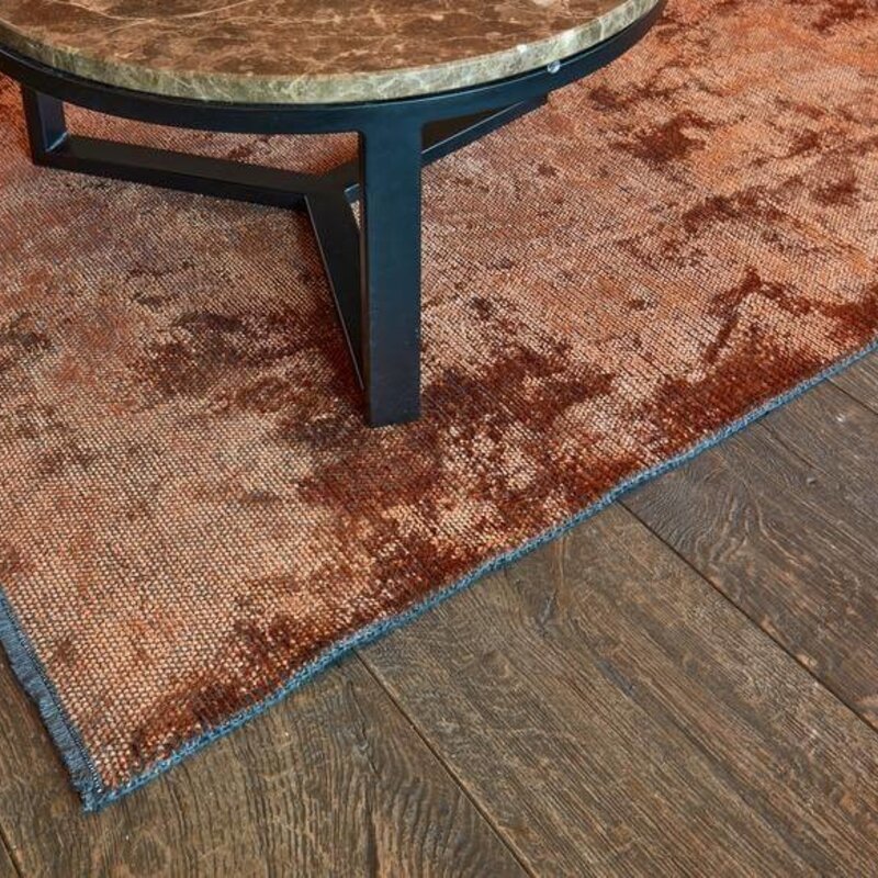 Velours vintage vloerkleed - Royce 63 -Terra Orange