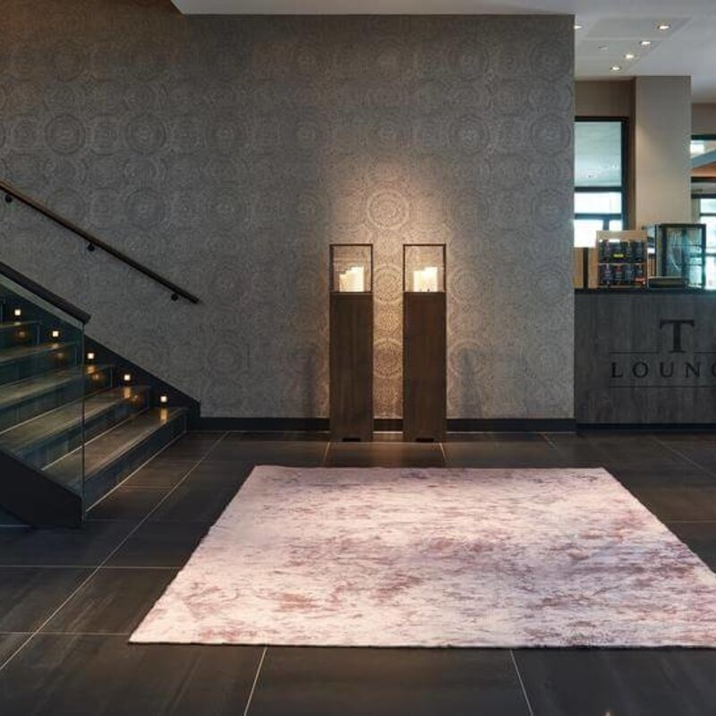 Velours vintage vloerkleed - Royce 43 - Dark Pink