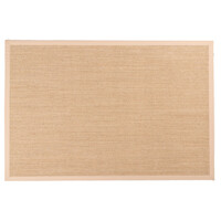 Floorpassion Luisa 13  - Uniek Sisal vloerkleed in Beige met crèmekleurige band