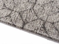 Noma 22 - Rond geometrisch vloerkleed in steengrijs met zachtgrijze lijnen