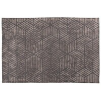 Floorpassion Velours grijs geometrisch vloerkleed - Romain  23 Grey