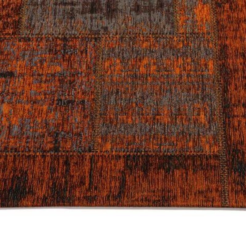 Enzo 65 - Prachtig vintage vloerkleed in  Terra Brique kleurstelling