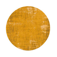 Floorpassion Mace 69 -  Rond Vintage vloerkleed in Okergeel