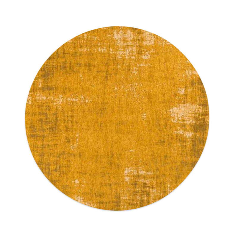 Mace 69 -  Rond Vintage vloerkleed in Okergeel