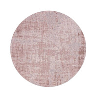 Floorpassion Réal 43 - Rond Vintage Vloerkleed poeder roze