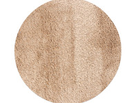 Dime 12- Rond Hoogpolig vloerkleed in Beige/Zand