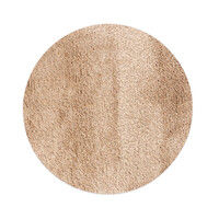 Floorpassion Dime 12- Rond Hoogpolig vloerkleed in Beige/Zand