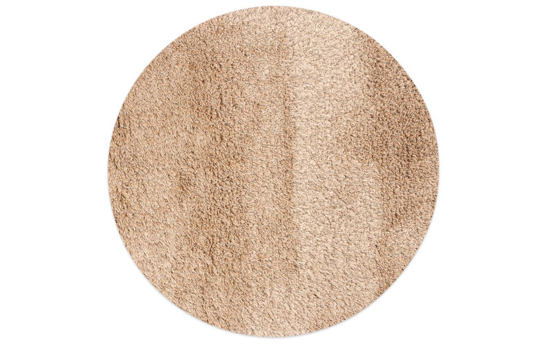 Dime 12- Rond Hoogpolig vloerkleed in Beige/Zand