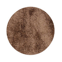 Floorpassion Dime 15- Rond Hoogpolig velours vloerkleed in Karamel