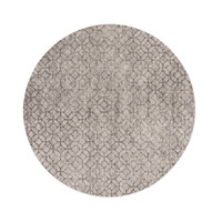 Floorpassion Noma 22 - Rond geometrisch vloerkleed in steengrijs met zachtgrijze lijnen