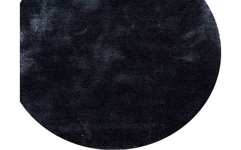 Sandro 24  - Rond hoogpolig vloerkleed Intense Grey / Blue