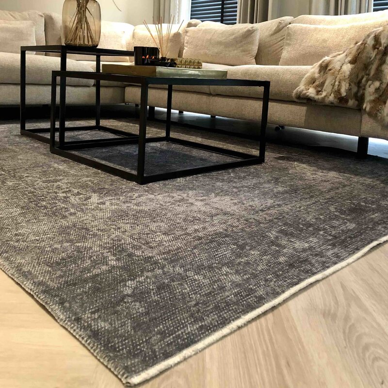 Fonda 23- Vintage Vloerkleed Grijs