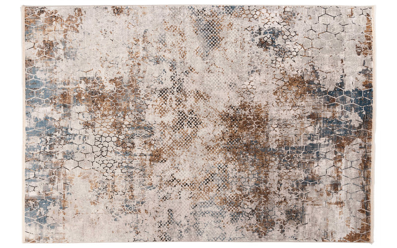 Finesse 13 - Exclusief vintage tapijt in beige en bruin mix