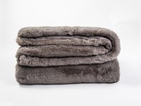 Faux Fur Plaid - Elephant Grey - Floorpassion X Fred