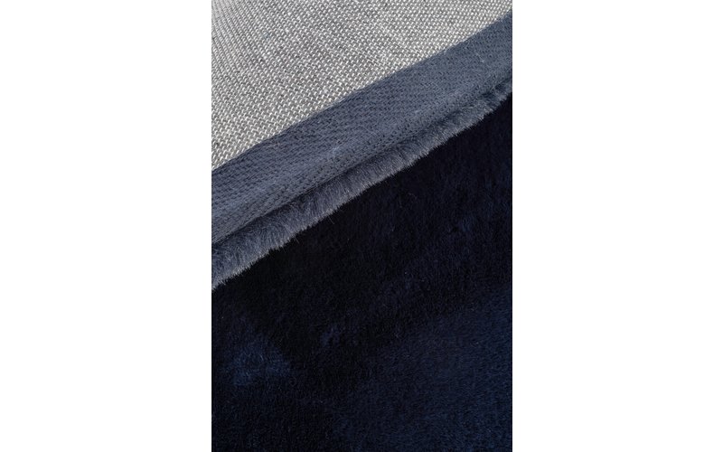 Fay Soft Dark Blue - Rond vloerkleed zacht