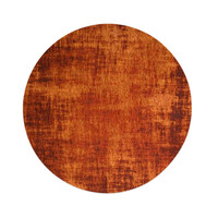 Floorpassion Réal 63 - Rond Vintage vloerkleed in oranje / bruin