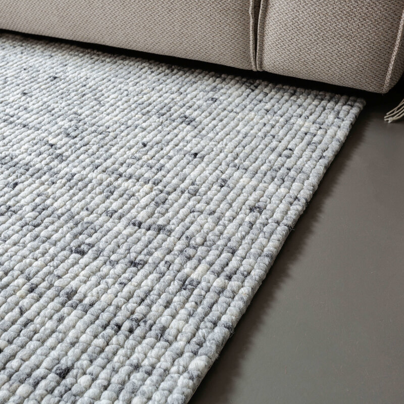 Beach Life 22 - Wollen vloerkleed in Lichtgrijze kleurstelling