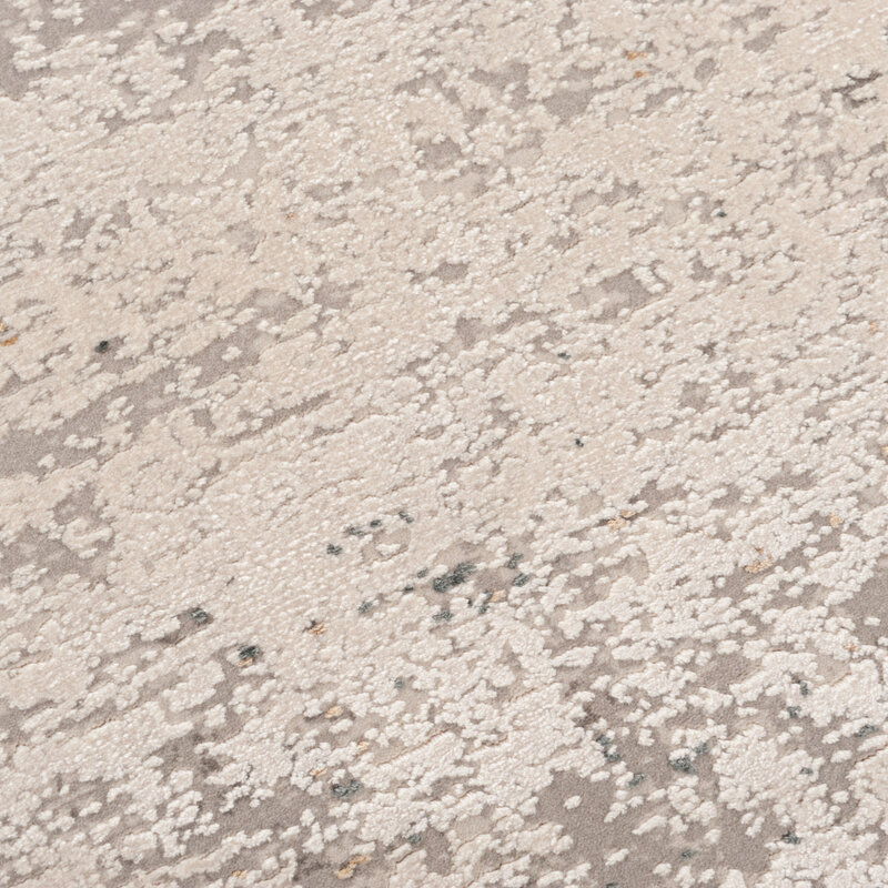 Safi 69 - Exclusief Rond vintage tapijt in grijs/beige mix