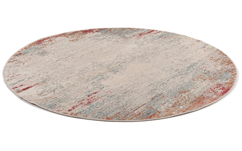 Finesse 45 - Exclusief Rond vintage tapijt in multicolor