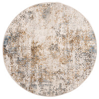 Floorpassion Safi 13 - Exclusief Rond vintage tapijt in grijs mix