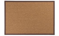 Sisal Outdoor 18 - Sisal vloerkleed voor buiten in donkerbruin met bruine band