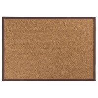Floorpassion Sisal Outdoor 18 - Sisal vloerkleed voor buiten in donkerbruin met bruine band