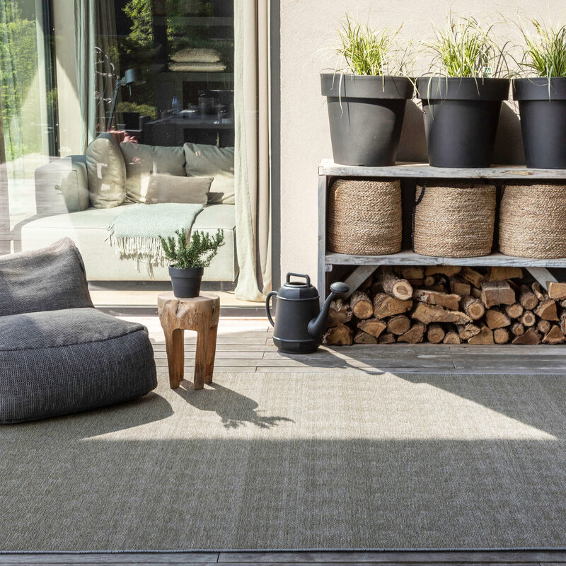 Barra 23 - Outdoor vloerkleed in nature grey