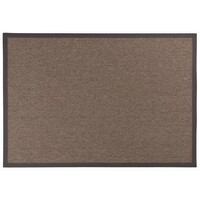 Floorpassion Sisal Outdoor 23 - Sisal vloerkleed voor buiten in antraciet/bruin met donkergrijze band