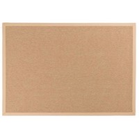 Floorpassion Sisal Outdoor 13 - Sisal vloerkleed voor buiten in beige met crème band