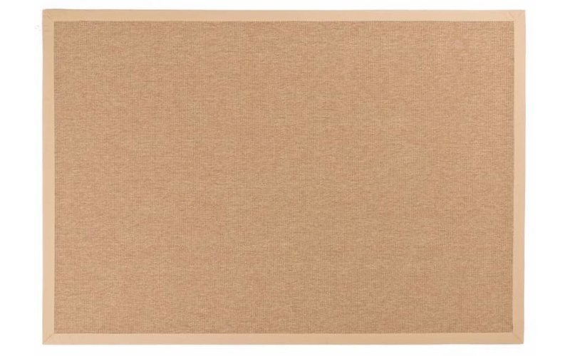 Sisal Outdoor 13 - Sisal vloerkleed voor buiten in beige met crème band